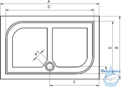 Поддон из искусственного камня Riho Kolping 140х90 BD36