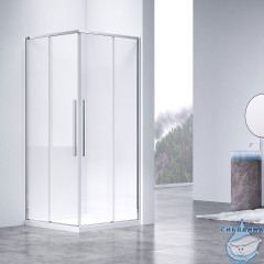 Душевое ограждение Vincea Slim-N 100x90 профиль хром, стекло прозрачное VSS-4SN9010CL