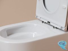 Унитаз подвесной безободковый Ceramicanova Noe CN4011T с сиденьем быстросъемным Soft Close (микролифт)