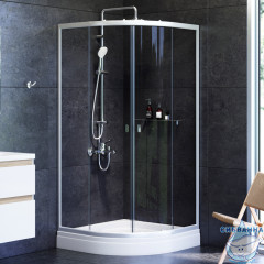 Душевое ограждение AM.PM X-Joy Twin Slide 90х90 W88G-205-090MT64 профиль хром, стекло прозрачное (без поддона)