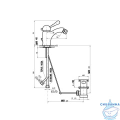Смеситель для биде Ravslezak Лабе L045.5SM (с донным клапаном)