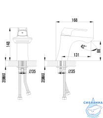 Смеситель для раковины Lemark Unit LM4546C (без донного клапана)