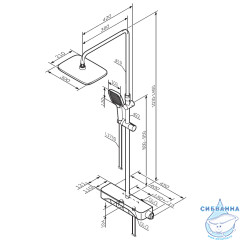 Душевая система Am.Pm Func 300 1 режим F078F722 (черный матовый)