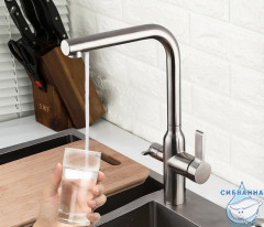 Смеситель для кухни Gappo G4399-4 (нержавеющая сталь)