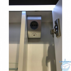 Шкаф-зеркало Roca Ronda 80 бетон/белый