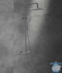 Душевая система Vincea Next 250 1 режим VSFS-1N0TGM (вороненая сталь)