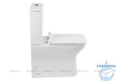 Унитаз напольный безободковый Aquanet Rimless Cube 210759 с бачком и сиденьем Soft Close (микролифт)