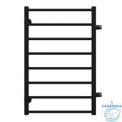 Полотенцесушитель водяной Terminus Аврора П8 50х80 (боковое подключение) (черный матовый)