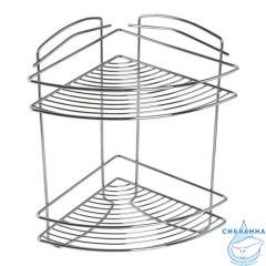 Полка двухъярусная угловая, проволока стальная, 09, Milardo, 209WC20M44