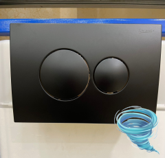 Инсталляция Loranto 4501 с кнопкой смыва Loranto 7313 черный матовый,  в комплекте с унитазом Grossman GR-4455SQ c сиденьем Soft close (микролифт) 