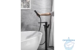 Смеситель для ванны напольный Allen Brau Infinity 265452 (черный матовый)