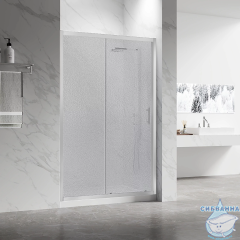 Дверь в нишу Veconi Vianno 110 профиль хром, стекло матовое VN55-110-02-C8