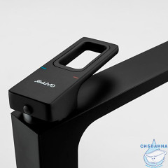 Смеситель для раковины Gappo G1017-62 (без донного клапана) (черный матовый)