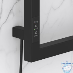 Полотенцесушитель электрический Сунержа Этюд L 33х69 (с возможностью скрытого подключения, подключение R/L) (черный матовый)