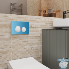 Кнопка смыва Charus Bagliore FP.330.AQUABLUE.10 лазурно-синий