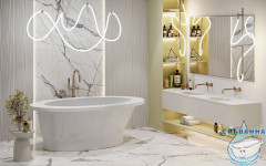 Ванна из литьевого мрамора Esse Milos 179x104