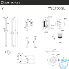 Система для душа скрытого монтажа WHITECROSS Y YSET05GL (золото)