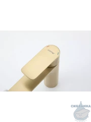 Смеситель для раковины Gappo G1048-3 (без донного клапана) (сатин золотой)