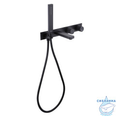 Смеситель для ванны встраиваемый ABBER Rund AF8730B (черный матовый)