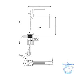 Смеситель для раковины Vincea Rondo VBF-1R1GM (вороненая сталь)
