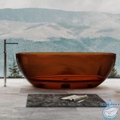 Ванна из полиэфирной смолы ABBER Kristall 165х78 AT9701Opal коричневая