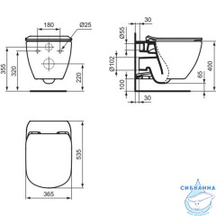 Унитаз подвесной Ideal Standard Idealmood AquaBlade® T466501 с сиденьем Soft Close (микролифт) (белый глянцевый)
