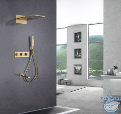Душевая система Abber Daheim  230 1 режим AF8253G  (золото матовое)