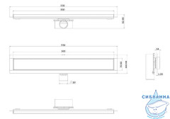 Дренажный трап для душа  ALMAes Arianda 50 см с решеткой