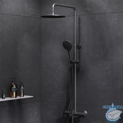 Душевая система AM.PM Like 220 1 режим F0780522 (чёрный матовый)