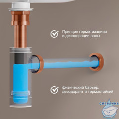 Сифон для умывальника Raglo R600.20.33 (медь)