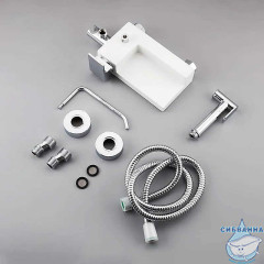 Смеситель с гигиеническим душем Gappo G7296 (хром/белый)