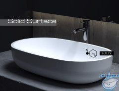 Раковина на столешницу 64 см Salini Gloria 305 (материал solix, белый матовый)