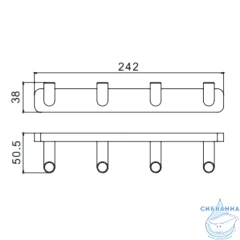 Крючок Raglo R320.054.09 (графит)