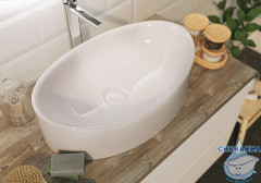 Раковина на столешницу 53 см 1Marka Roll 53 Polytitan