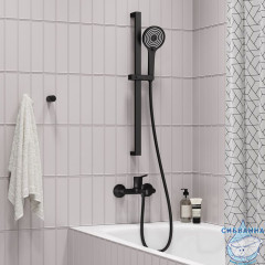 Душевая лейка, черный матовый, 5 режимов, Agua, IDDIS, AGU15B0i18