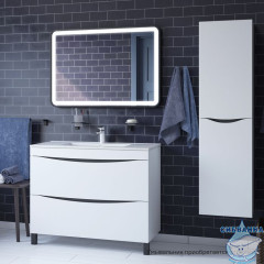 Тумба напольная, белая, 100 см, Cloud, IDDIS, CLO10WFi95. Подходит ум. 0131000i28