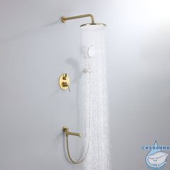 Душевая система Raglo 250 1 режим R20.27.03 (сатин золотой)