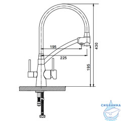 Смеситель кухни Gappo G4398-1 (бронза/черный)