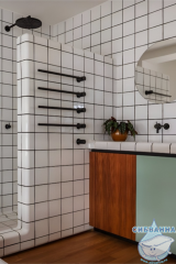 Полотенцесушитель электрический  Wonzon&Woghand Dortmund 58х71 WW-A364-MB (с возможностью скрытого подключения, подключение универсальное) (черный матовый)