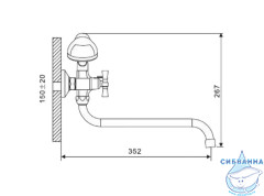 Смеситель для ванны Gappo G2243 с аксессуарами (хром)