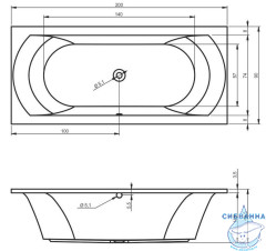 Акриловая ванна Riho Lima 200х90 BB4900500000000