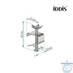 Комплект крепежей мойки к столешнице, врезной монтаж, 6 шт, IDDIS, 003M006i77