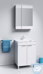 Шкаф-зеркало Aqwella Classic Бриг 70 белый глянец