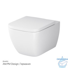 Унитаз подвесной AM.PM Gem C901701SC с сиденьем Soft Close (микролифт)