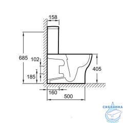 Унитаз напольный безободковый Jacob Delafon Struktura UJI102-00 с бачком и сиденьем Soft Close (микролифт)