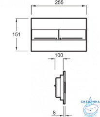 Кнопка смыва Jacob Delafon E4316-38R (хром матовый )