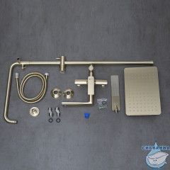 Душевая система Lemark Ursus 300 1 режим LM7262BG (брашированное золото)