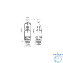 Арматура смывная, 1-ур, боковой подвод, тип А, IDDIS, F012400-0005