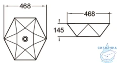 Раковина на столешницу 47 см SantiLine SL-1058
