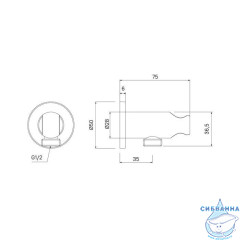 Шланговое подсоединение Milardo Dale DALSB00M62 (хром)